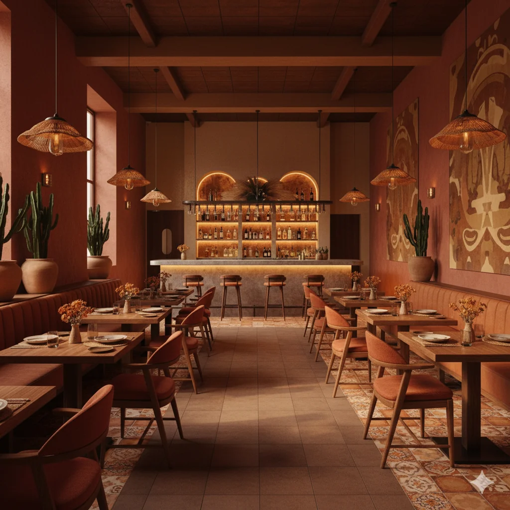 Paleta de colores Mexicana Moderna para restaurantes mexicanos