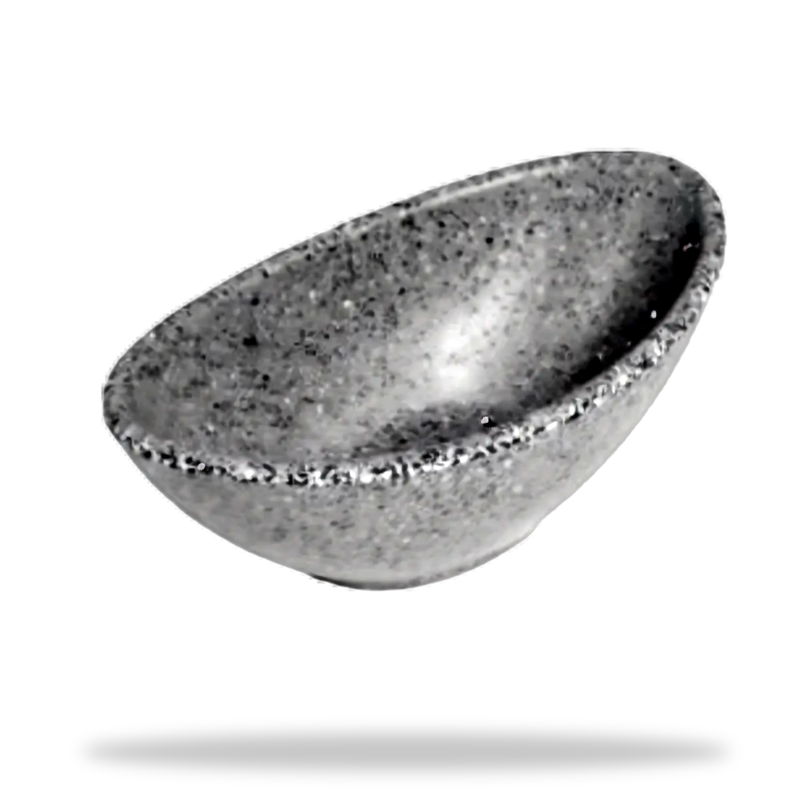 Salsero ovalado 4IN Melamina gris linea premium